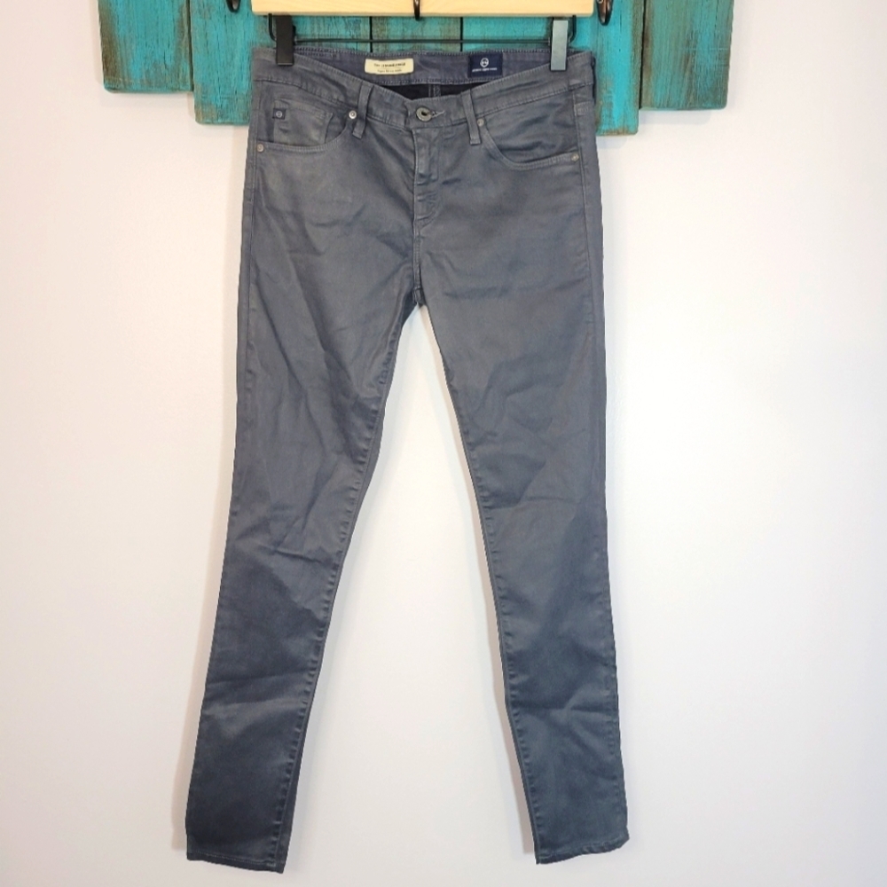 AG Adriano Goldschmied "Super Skinny" the legging shiny "leathered" jeans